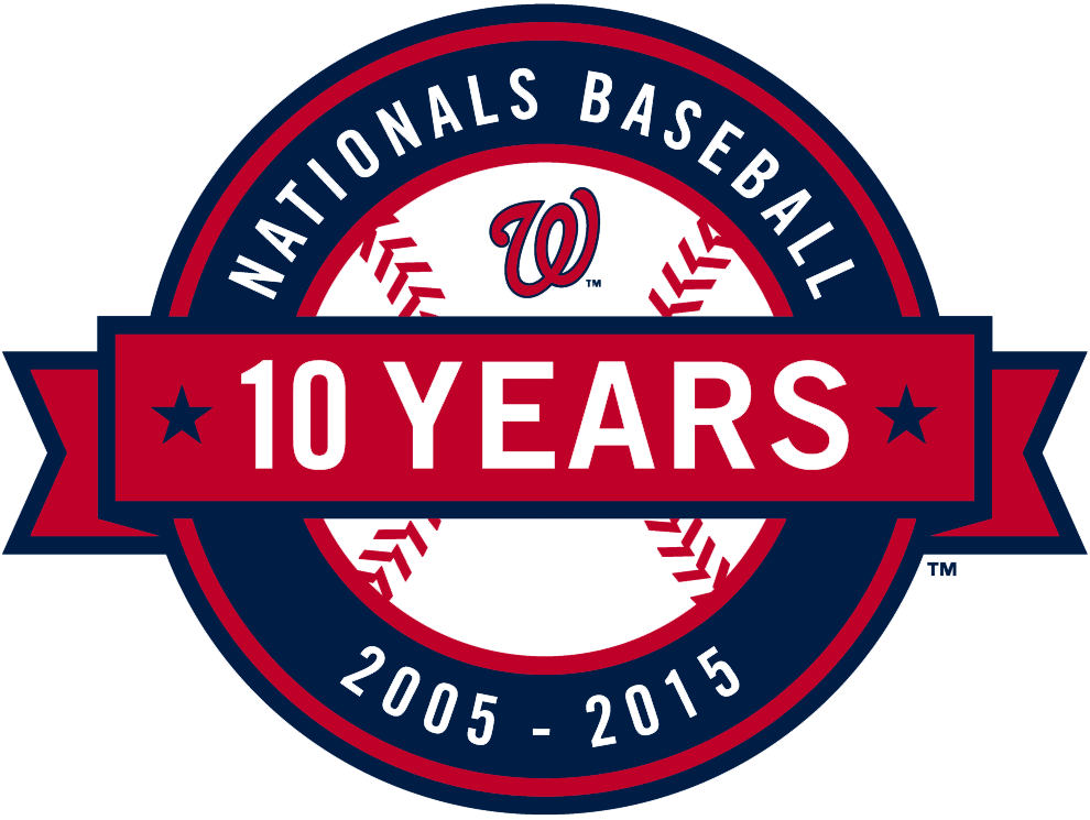 Washington Nationals 2015 Anniversary Logo iron on transfers for clothing